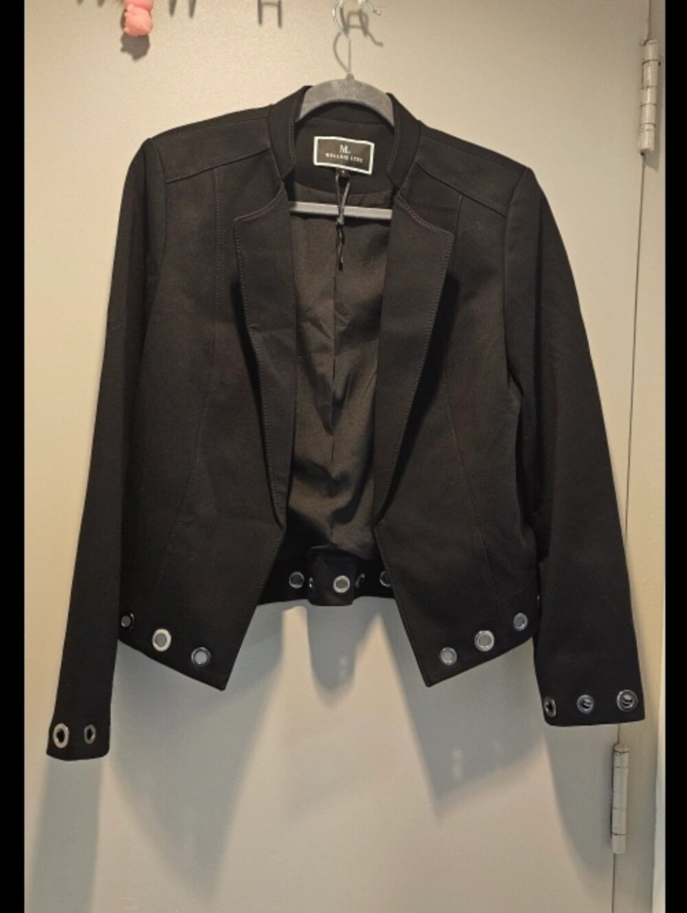 Mossimo Supply Co. Black Cropped Grommet-Trim Blazer